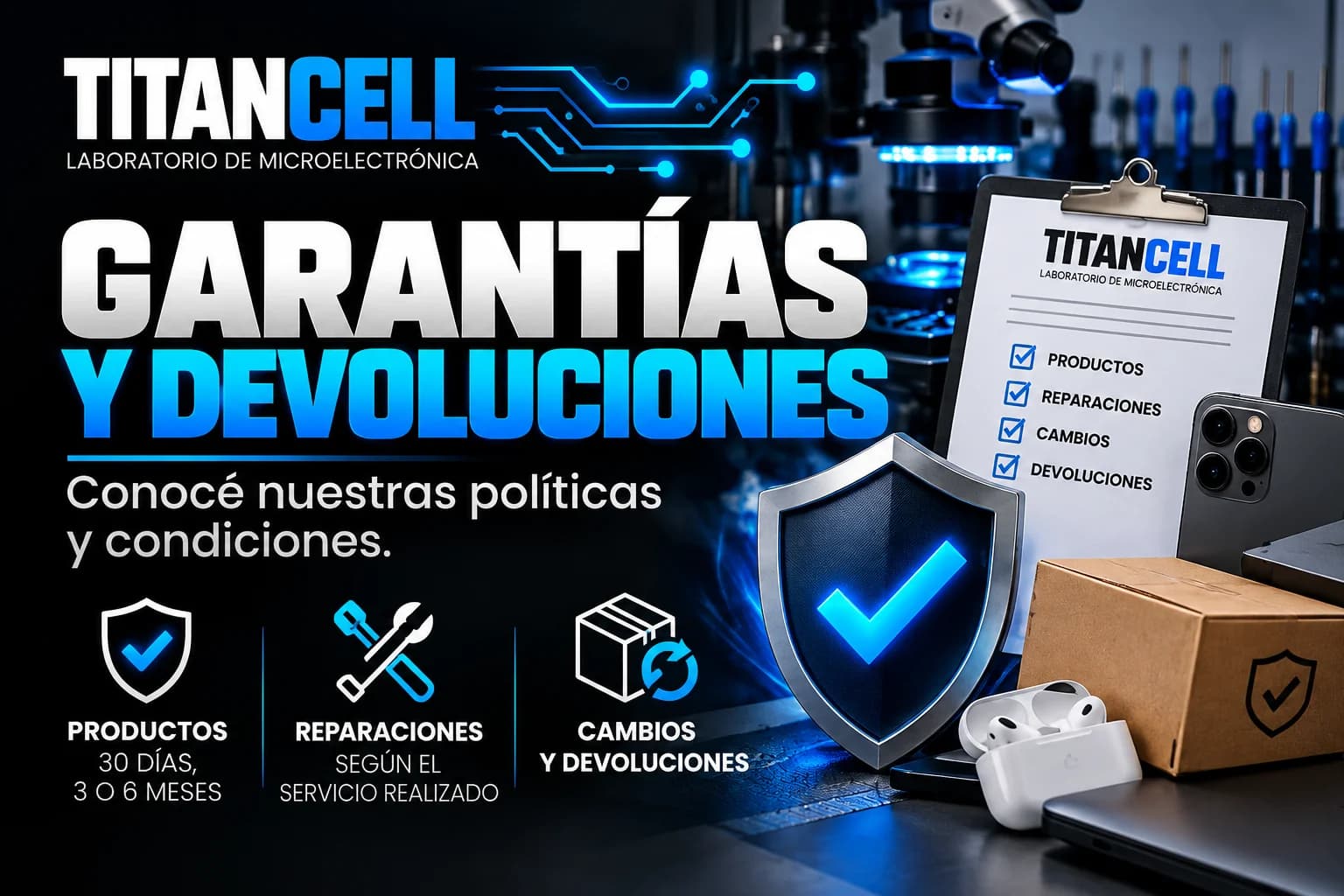 Garantías, cambios y devoluciones en TITANCELL