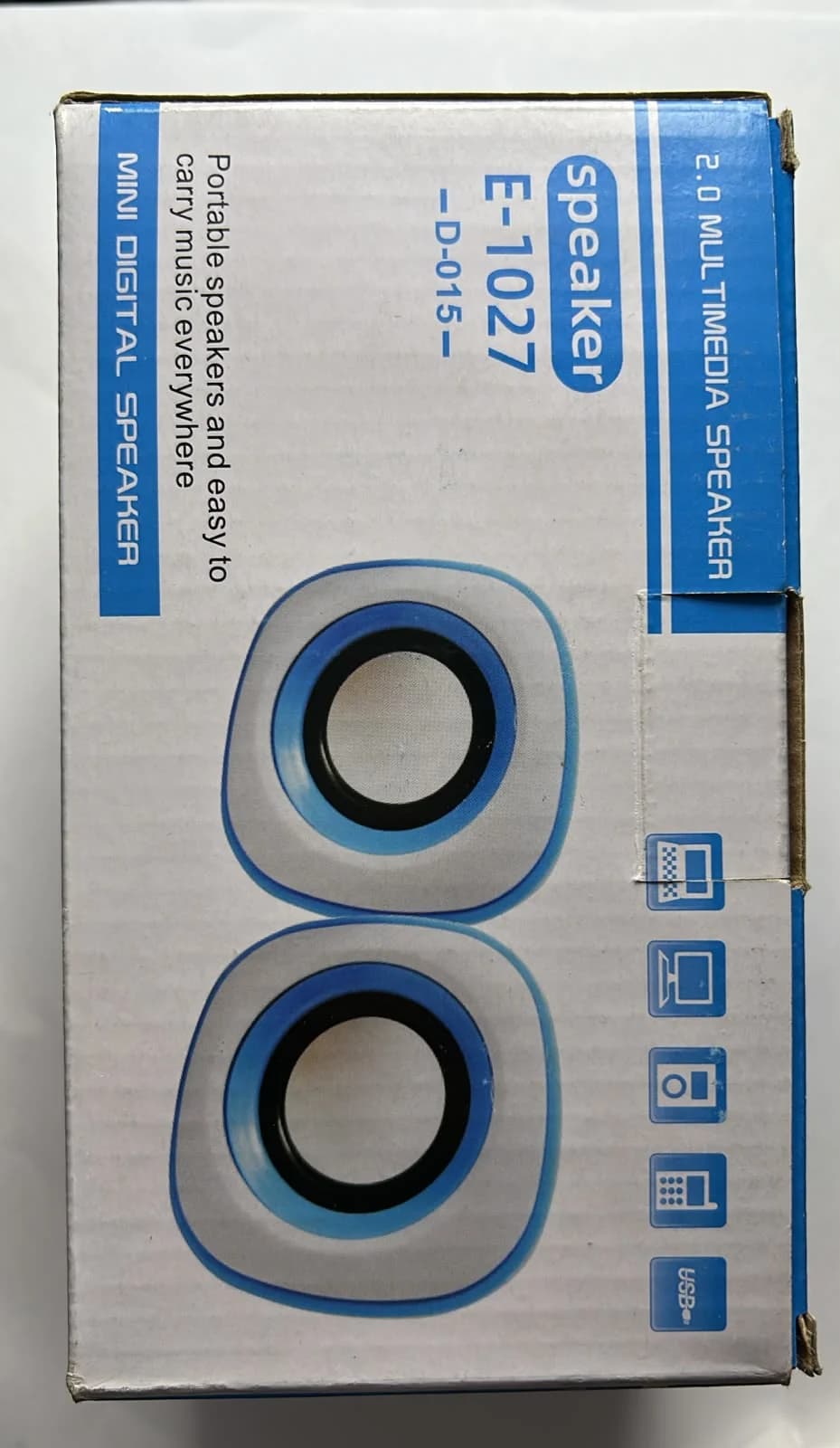 Parlantes Mini Estéreo E-1027 D-015 – Altavoces Multimedia USB 2.0 para Computadora