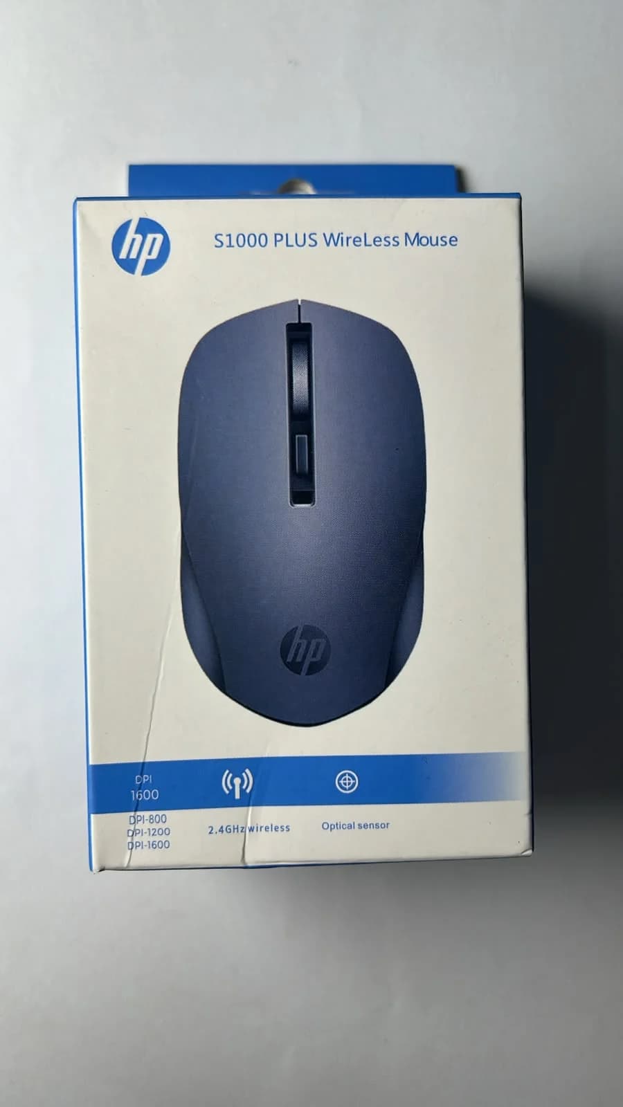 Mouse Inalámbrico HP S1000 Plus 2.4 GHz 1600 DPI – Azul