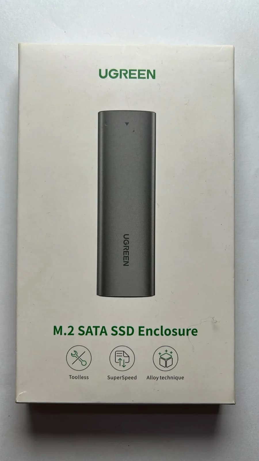 Carcasa Externa UGREEN para SSD M.2 SATA – Adaptador USB sin Herramientas