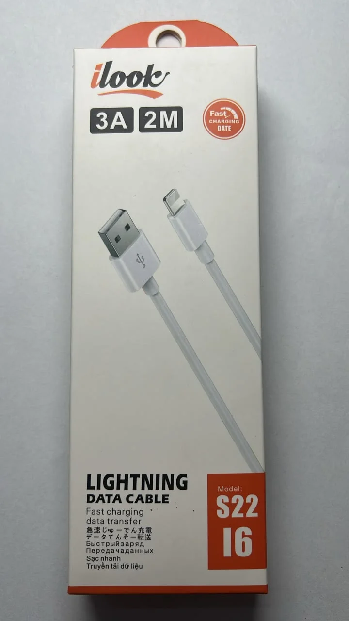Cable iLook S22 I6 USB-A a Lightning 3A 2 metros