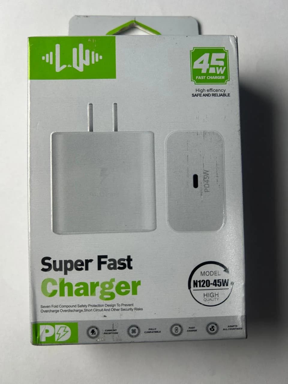 Cargador L&U N120-45W USB-C PD 45W Super Fast Charger