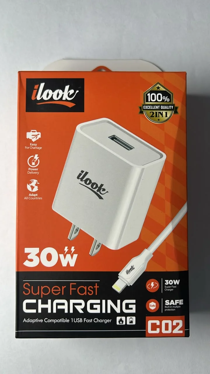 Cargador iLook C02 30W con Cable Lightning