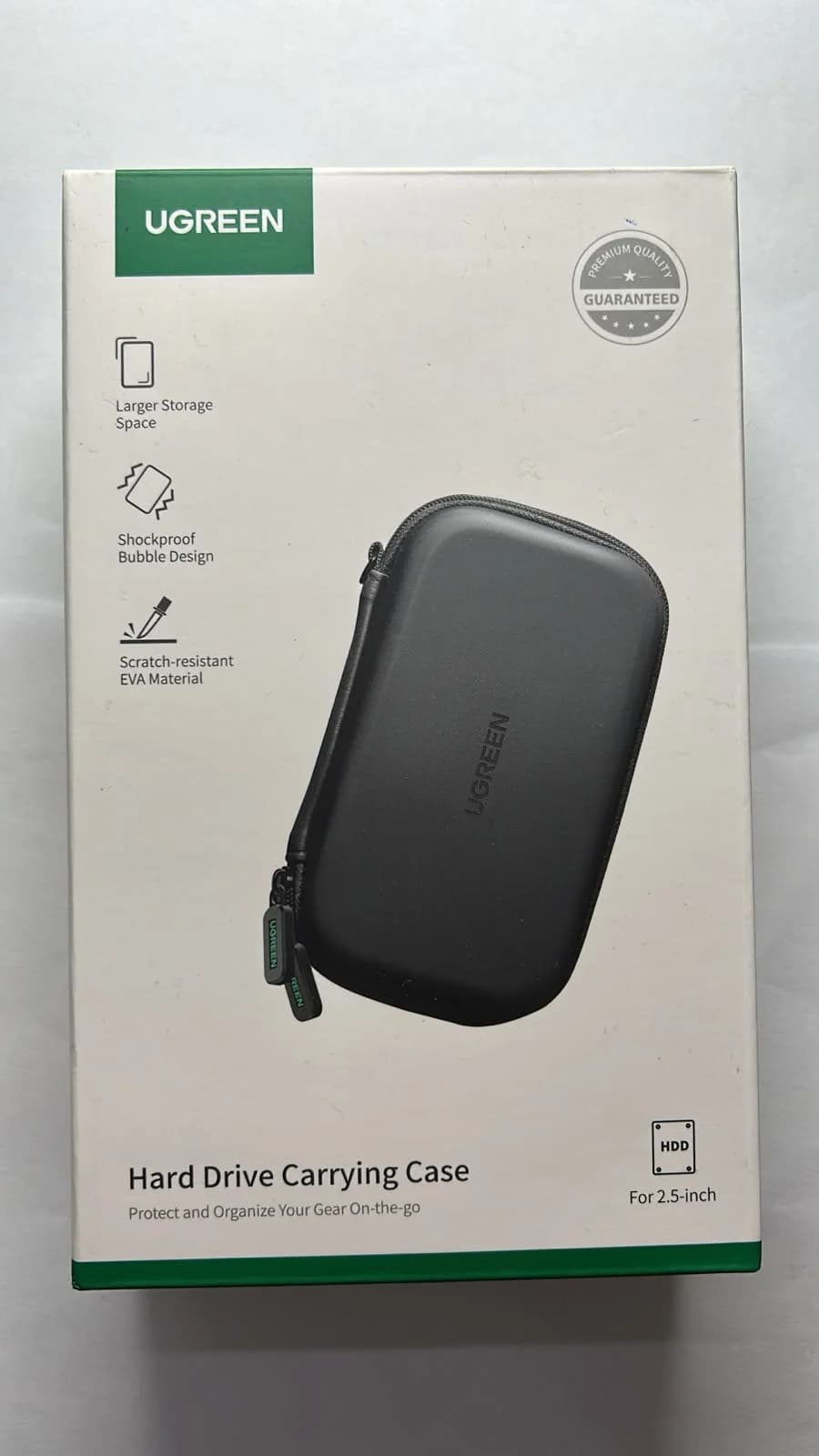 Estuche Protector UGREEN para Disco Duro Externo HDD 2.5” – Negro Copiar
