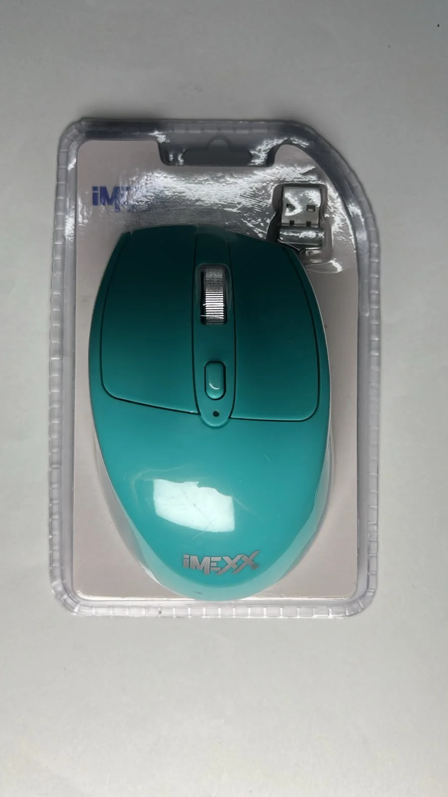 Mouse Inalámbrico IMEXX con Receptor USB – Verde Turquesa