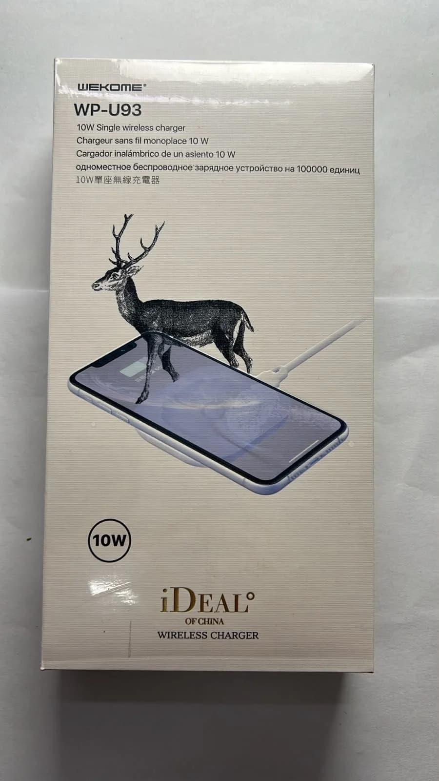Cargador Inalámbrico WEKOME WP-U93 de 10W – Base de Carga para Celulares
