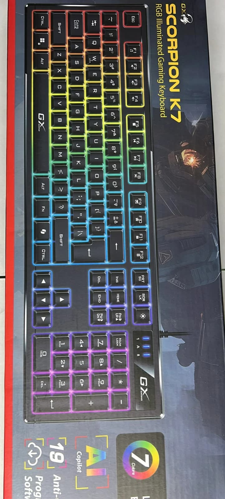 Teclado Gamer GX Gaming Scorpion K7 RGB – Negro