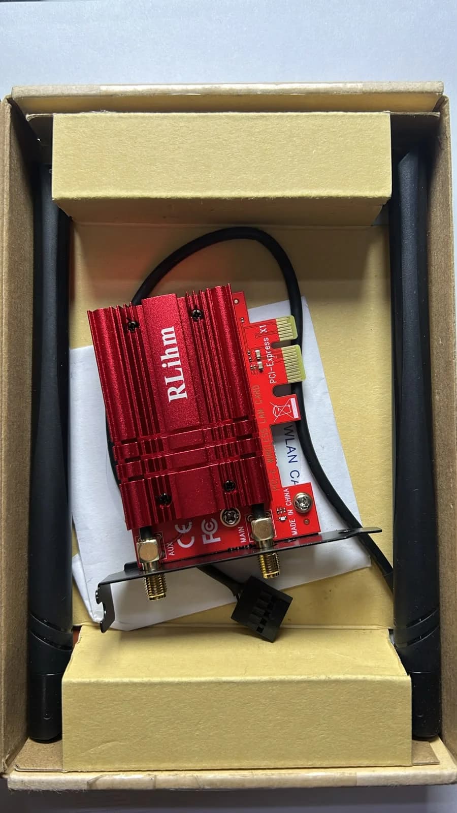 Tarjeta de Red WiFi PCI Express RLim con Doble Antena para PC de Escritorio