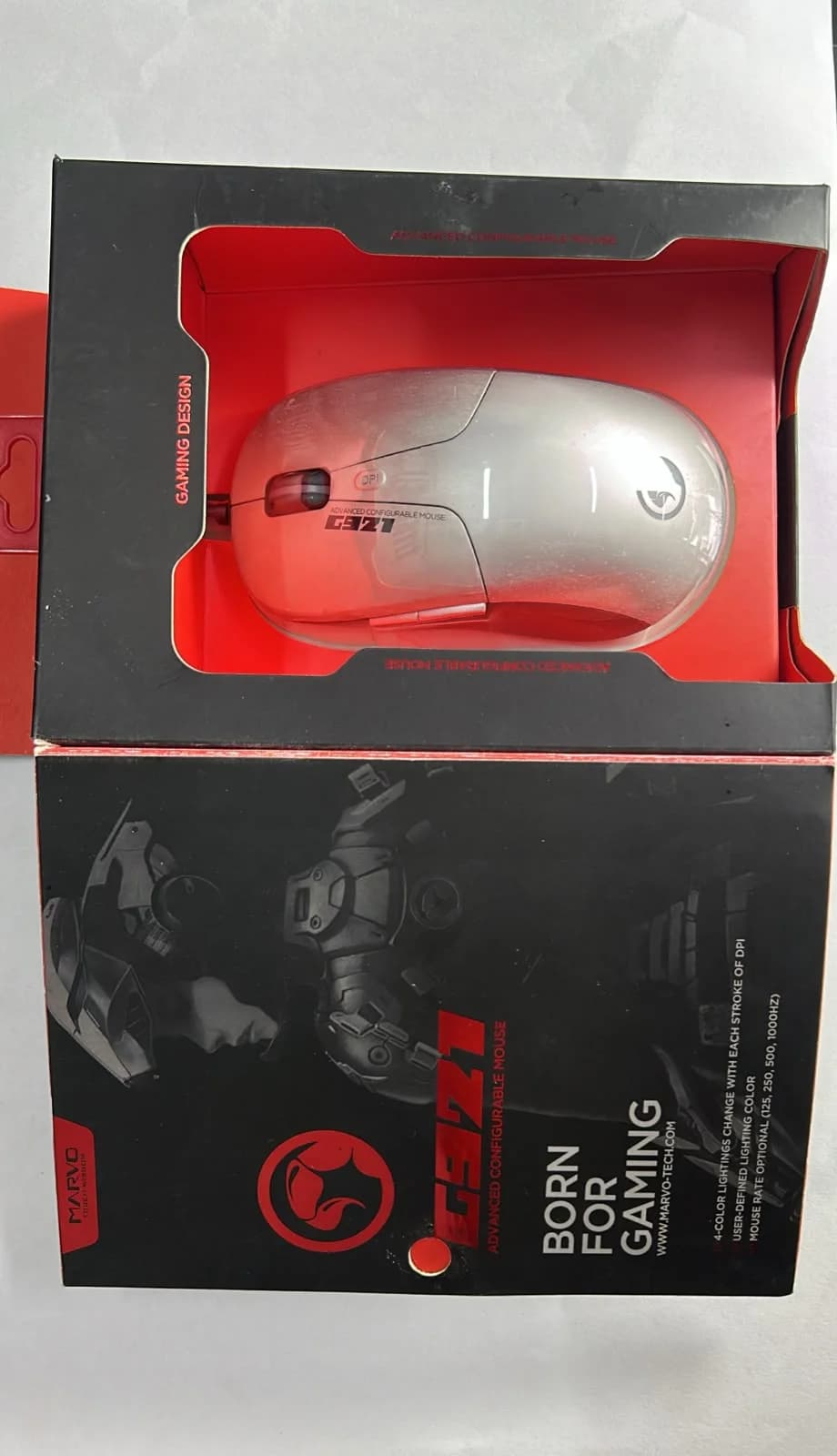 Mouse Gamer Marvo G921 – DPI Ajustable e Iluminación LED