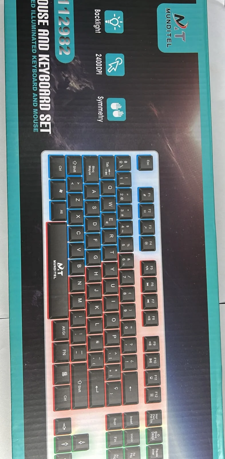 Combo Teclado y Mouse Gamer MUNDOTEL 112982 con Iluminación LED