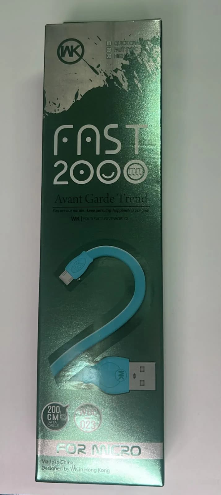 Cable Micro USB WK Fast 2000 2 metros