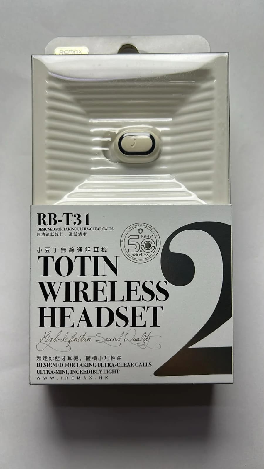 Audífono Bluetooth REMAX RB-T31 Totin Wireless Headset – Manos Libres Inalámbrico