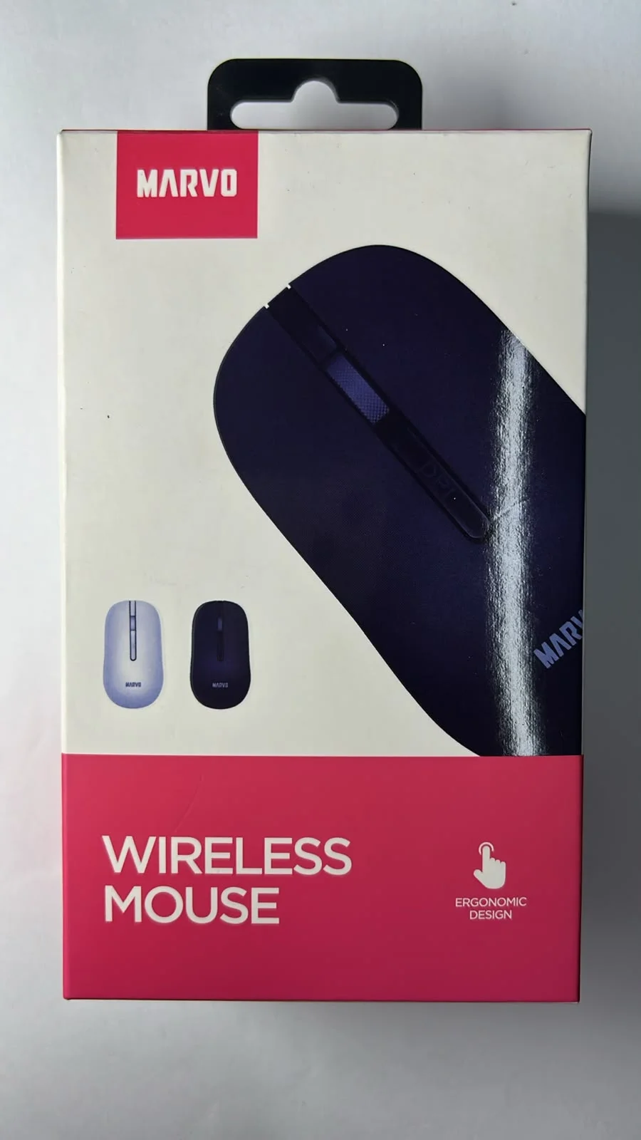 Mouse Inalámbrico MARVO Ergonómico – Negro