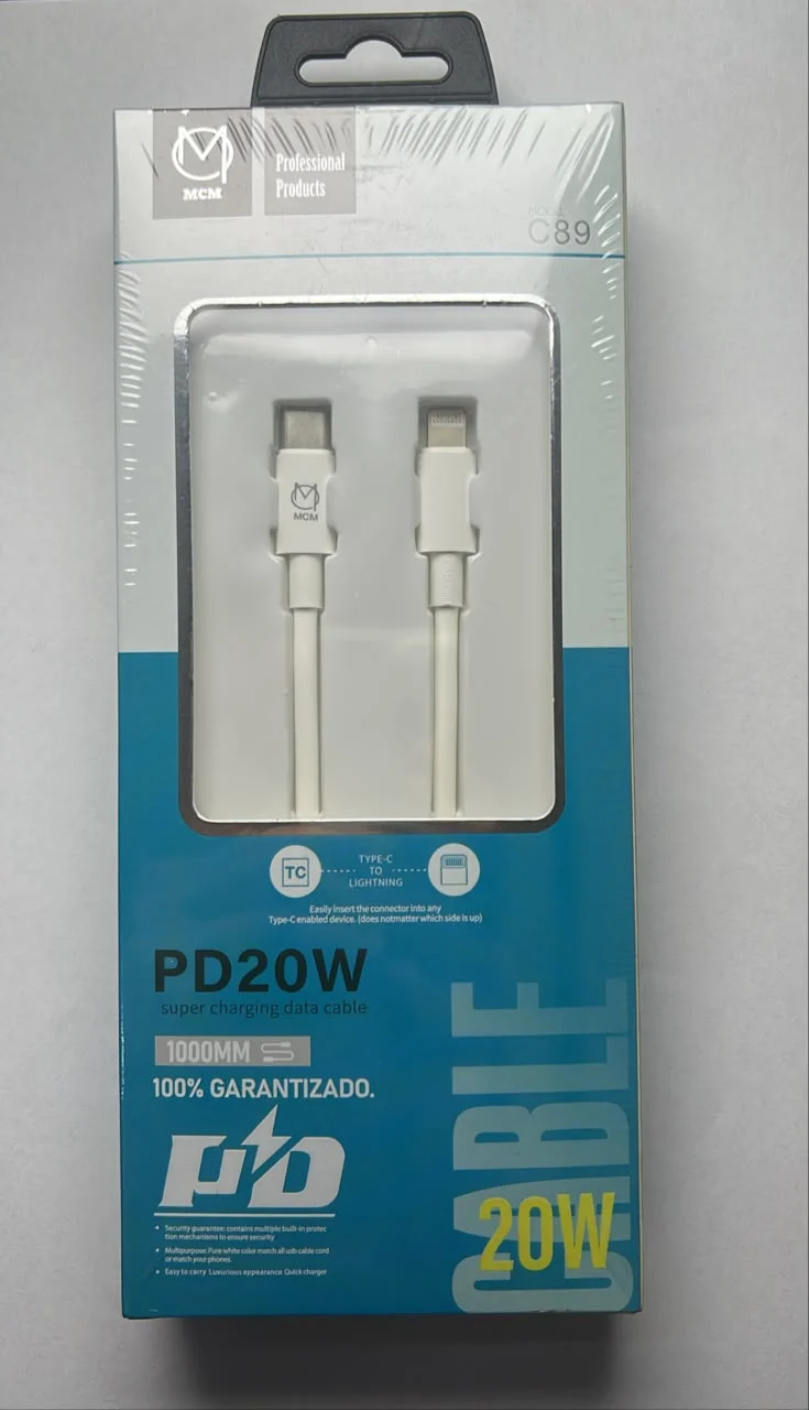 Cable MCM C89 USB-C a Lightning PD 20W 1 metro