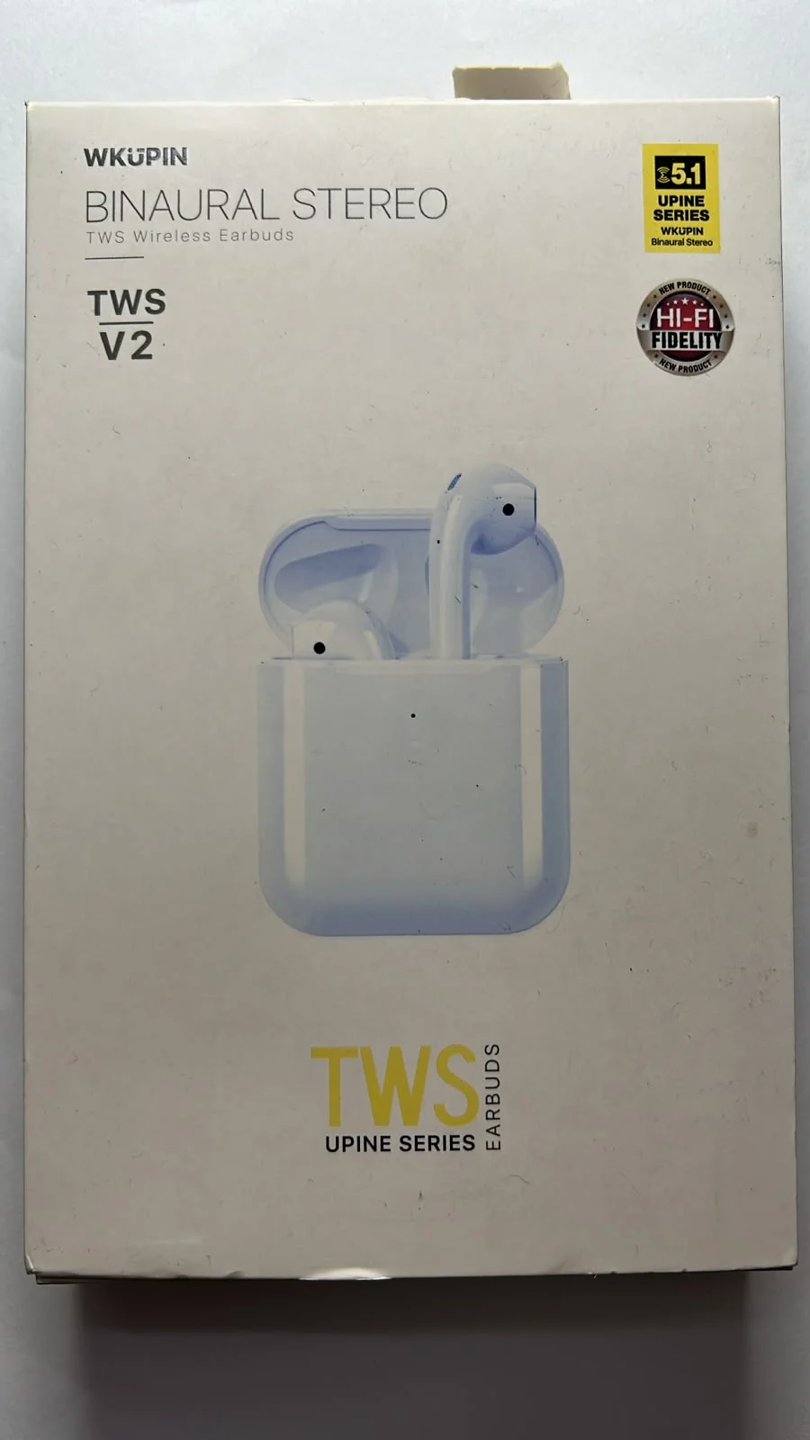 Audífonos Inalámbricos WKUPIN TWS V2 – Bluetooth 5.1 Estéreo con Estuche de Carga