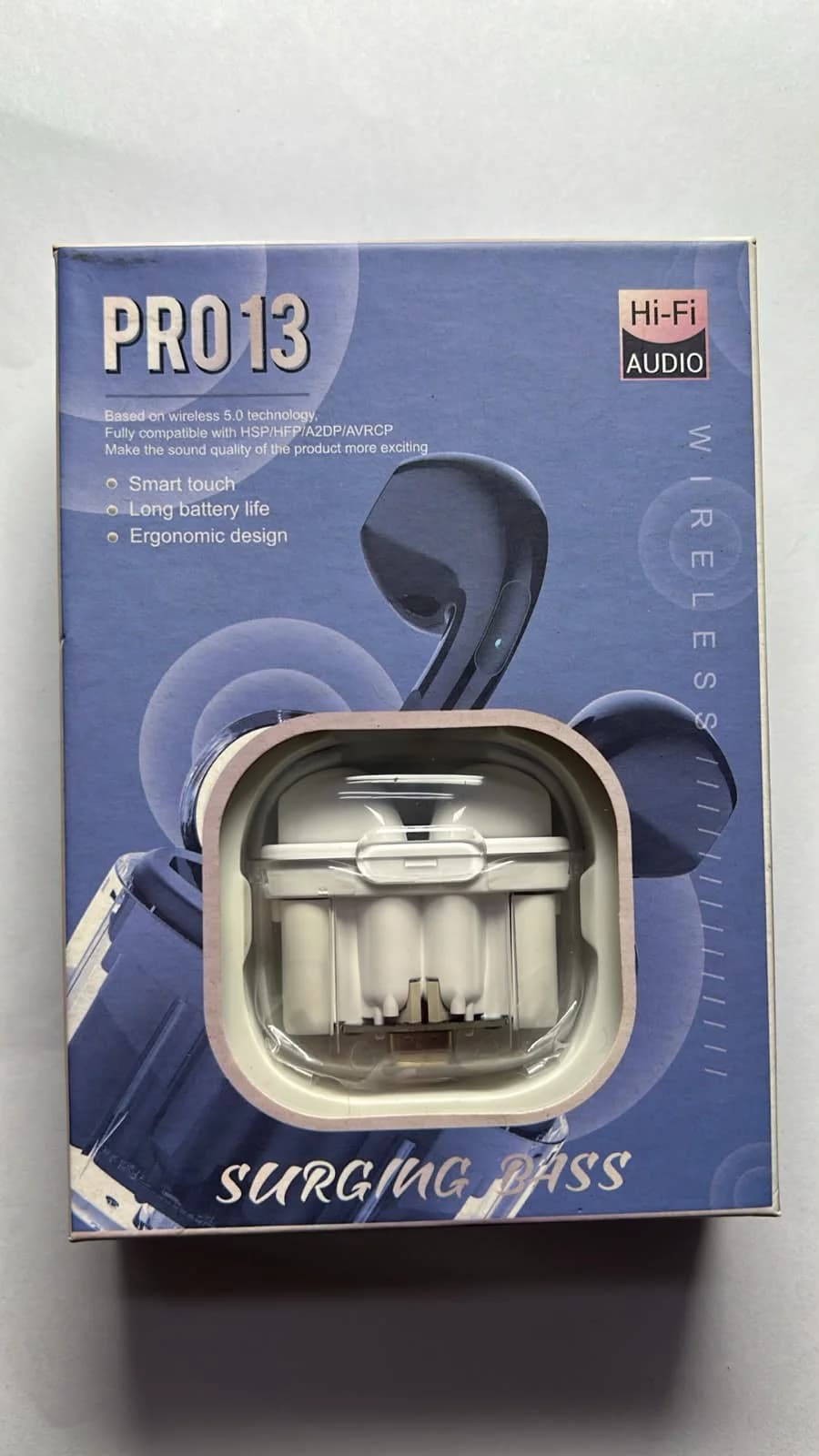 Audífonos Inalámbricos PRO13 TWS – Bluetooth 5.0, Control Táctil y Estuche de Carga