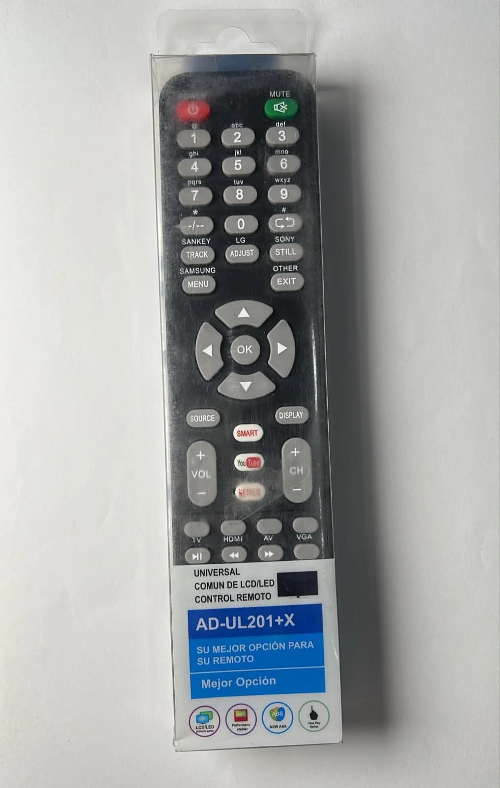 Control Remoto Universal para TV LCD/LED AD-UL201+X