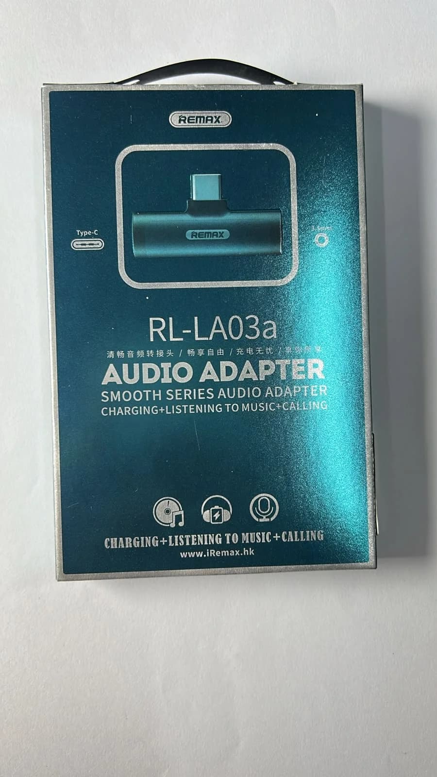 Adaptador de Audio Remax RL-LA03a USB-C a 3.5 mm con Puerto de Carga – 2 en 1